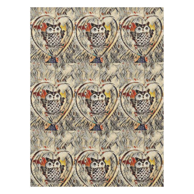 Zeichnend Eule Tischdecke (Vorderseite)