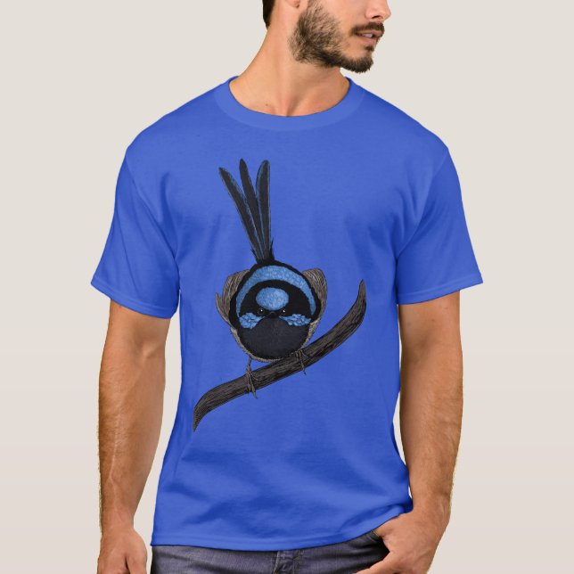 Zeichnend Fairy Wren T-Shirt (Vorderseite)