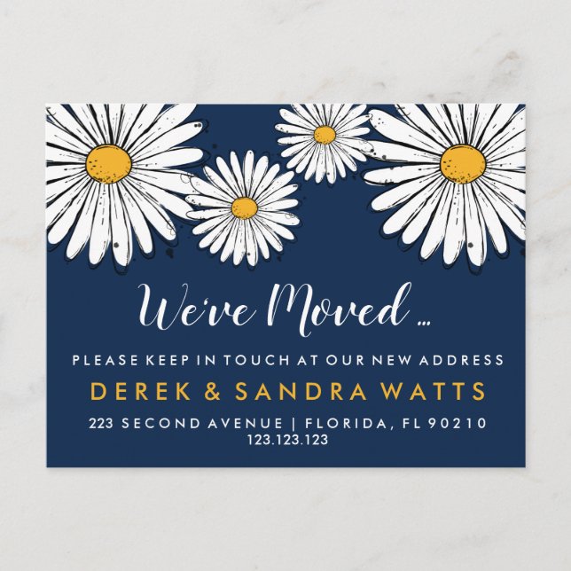 Zeichnend Farbtöne des beweglichen Hauses Ankündigungspostkarte (Vorderseite)