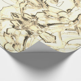 Zeichnend Farbtropfen und Grooves, beige Farben Geschenkpapier