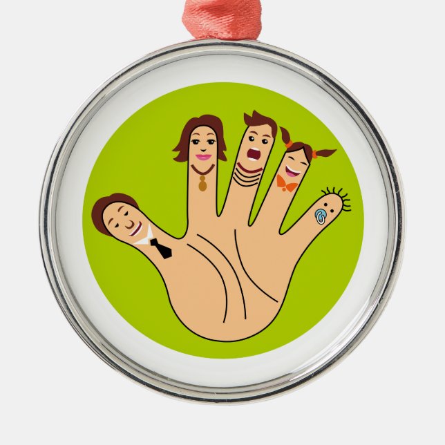 Zeichnend Finger Ornament Aus Metall (Vorne)