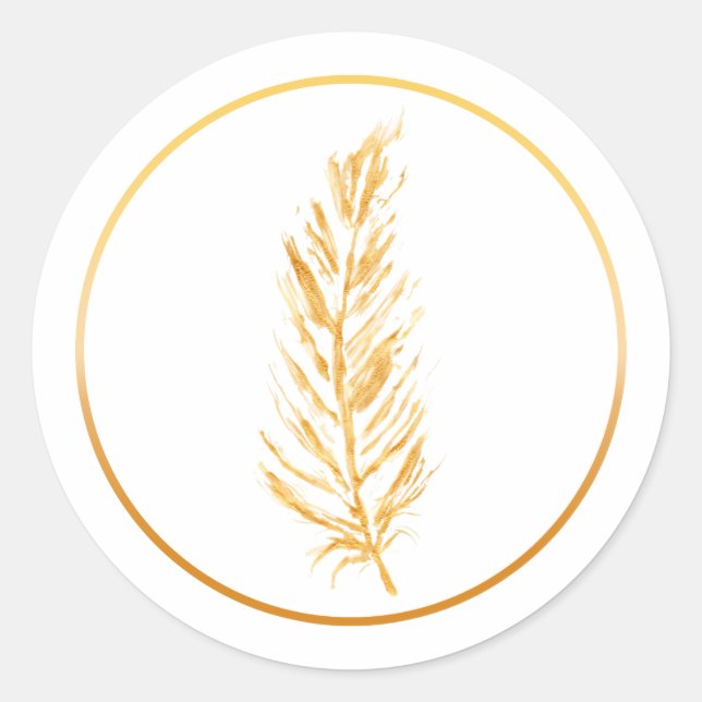 Zeichnend Gelbfärbung Runder Aufkleber (Vorderseite)