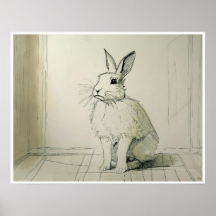 Zeichnend Hasen für Haustiere - Kunstdruck Poster