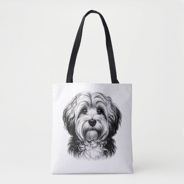 Zeichnend Havanese Hund (Vorderseite)