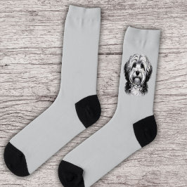 Zeichnend Havanese Hund Socken