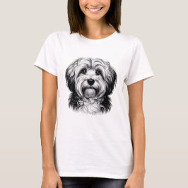 Zeichnend Havanese Hund T-Shirt