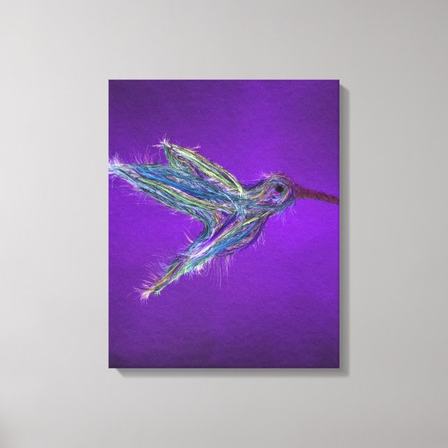 Zeichnend Hummingvogel Leinwanddruck (Vorderseite)