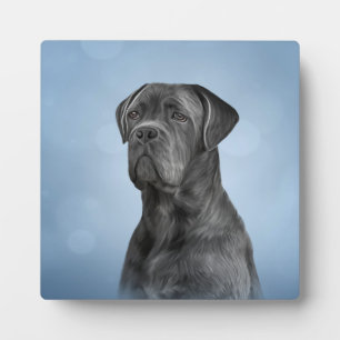 Zeichnend Hund Cane Corso - Italienischer Mastiff Fotoplatte