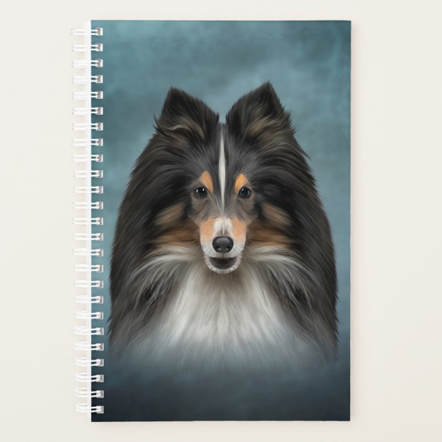Zeichnend Hund Shetland Sheepdog, Sheltie Planer (Vorderseite)
