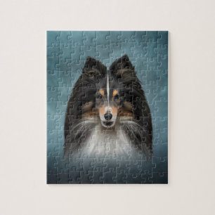 Zeichnend Hund Shetland Sheepdog, Sheltie Puzzle