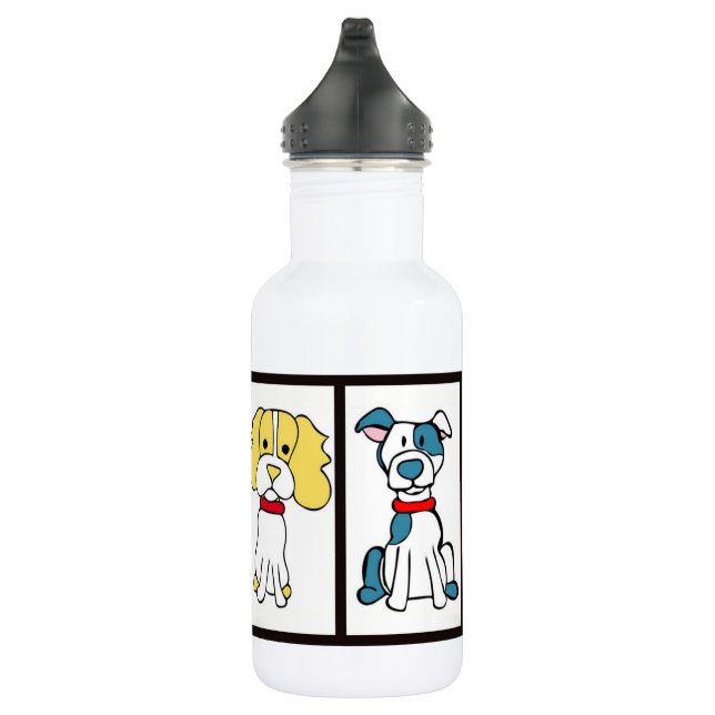 Zeichnend Hund Trinkflasche (Rechts)