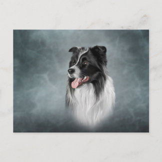 Zeichnend Hunderasse Border Collie Postkarte