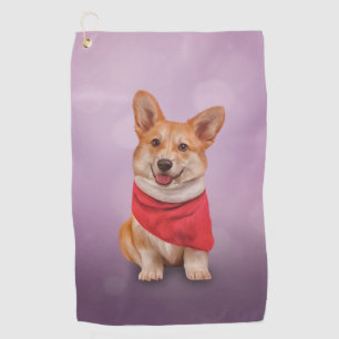 Zeichnend Hundezucht Walisischer Corgi Golfhandtuch