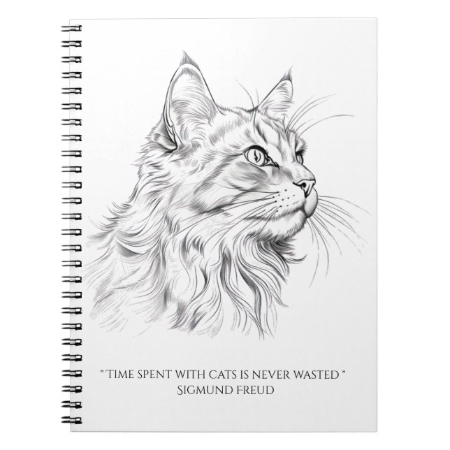 Zeichnend Katze Notizblock (Vorderseite)