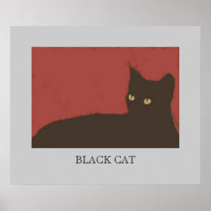 Zeichnend Katzenwand Poster