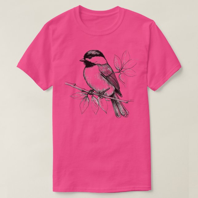 Zeichnend Kichervogel T-Shirt (Design vorne)