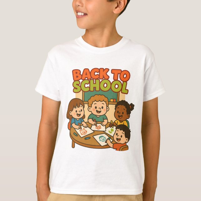 Zeichnend Kinder T-Shirt (Vorderseite)