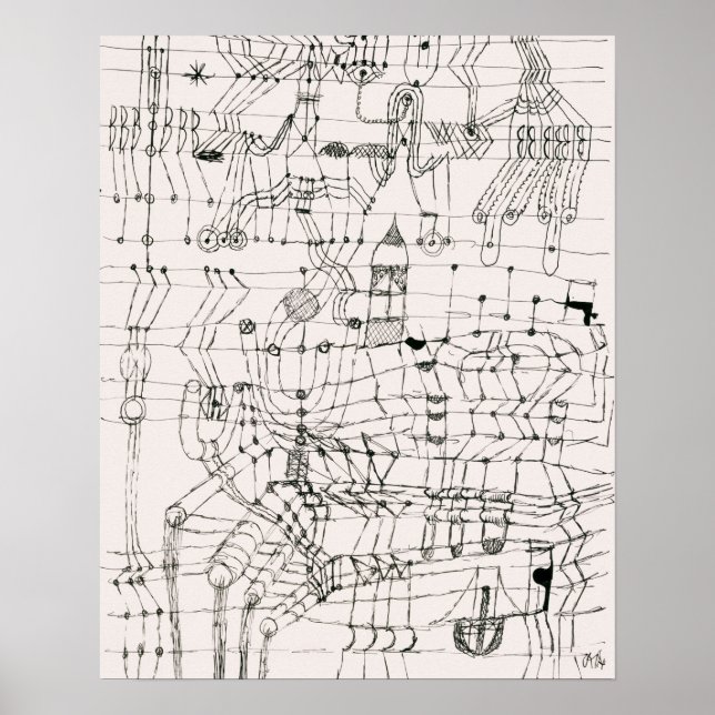 Zeichnend Knotted im Sinne eines Netzes (1920) Poster (Vorne)