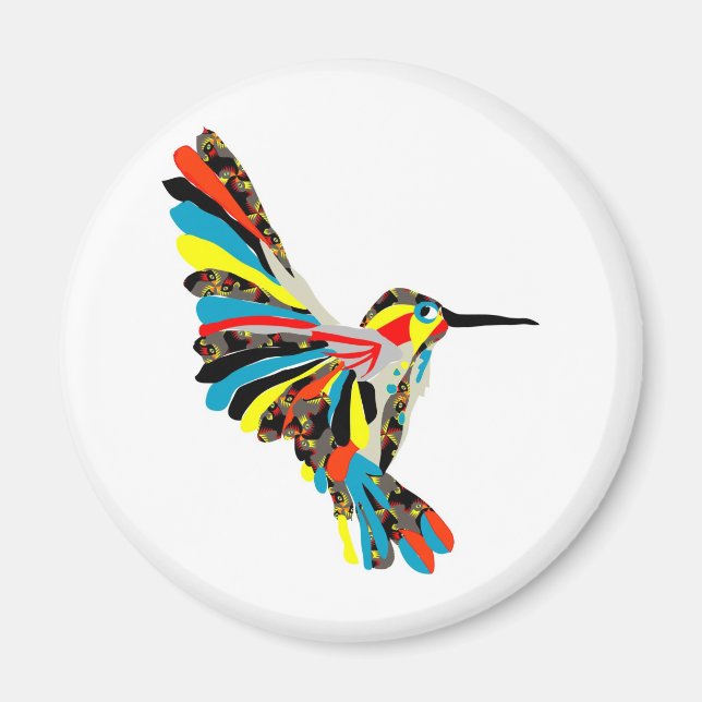 zeichnend Kolibri Magnet (Vorne)