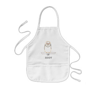 zeichnend Kontur, Hoot Owl Farbing Schürze