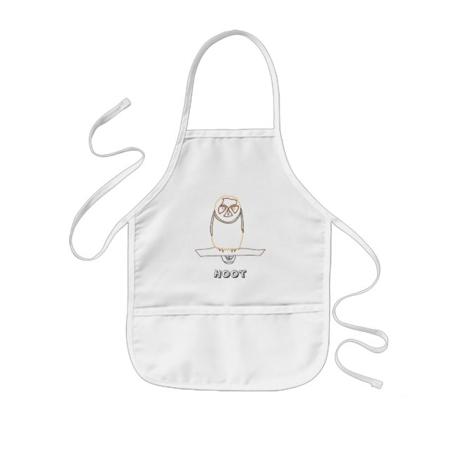 zeichnend Kontur, Hoot Owl Farbing Schürze (Vorne)