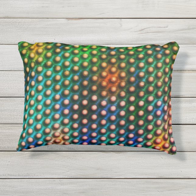 Zeichnend Kreise, die wie Kugeln oder Löcher ausse Kissen Für Draußen (Rückseite)