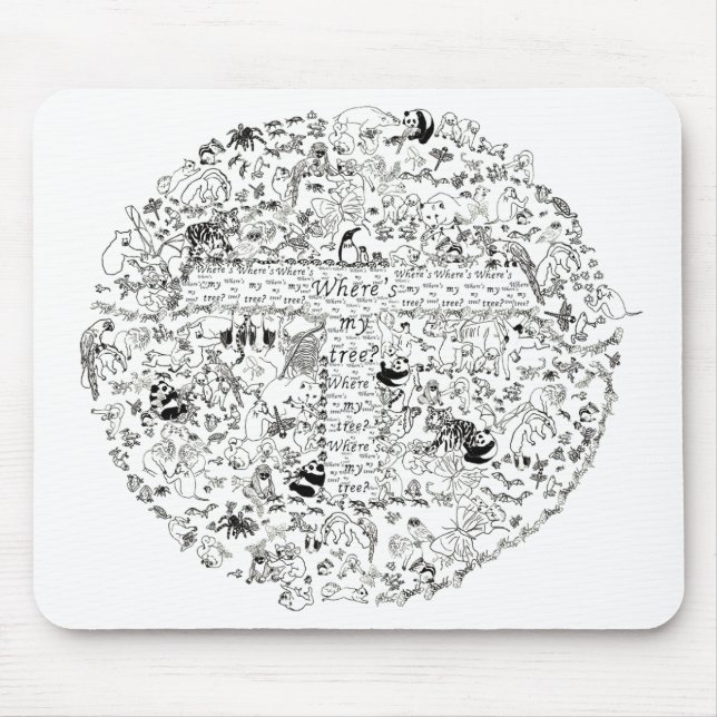 Zeichnend Kunst auf dem Planeten Erde für gefährde Mousepad (Vorne)