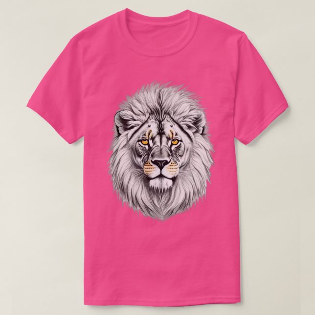 Zeichnend Löwenkopf T-Shirt (Design vorne)