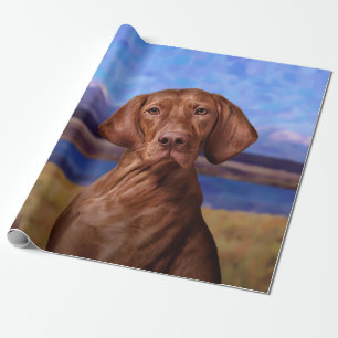 Zeichnend lustige Vizsla Pointer Geschenkpapier