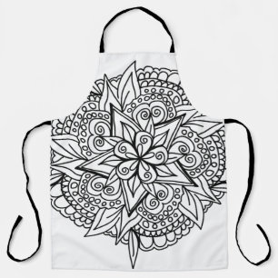Zeichnend Mandala-Design cool Schürze