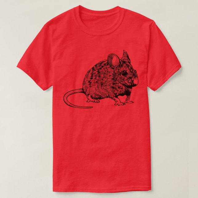 Zeichnend Maus T-Shirt (Design vorne)