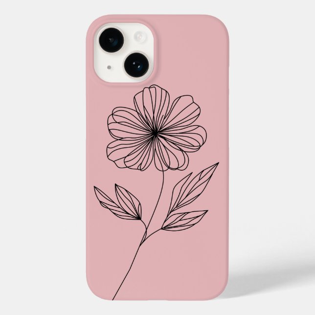 Zeichnend Minimalistische Blume Case-Mate iPhone Hülle (Rückseite)