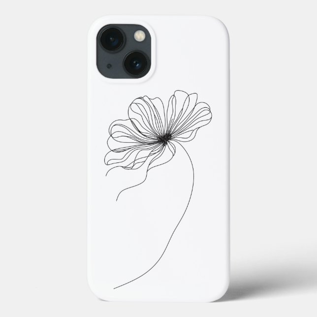 Zeichnend Minimalistische Blume Case-Mate iPhone Hülle (Rückseite)