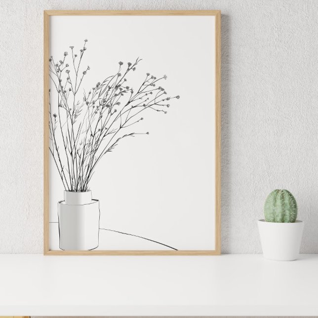 Zeichnend Minimalistische Blume Poster (Von Creator hochgeladen)