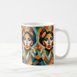 Zeichnend mit Mosaikstücken Kaffeetasse