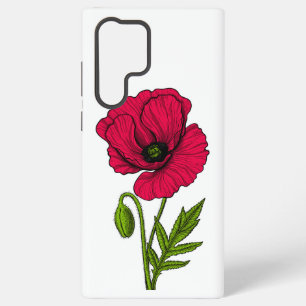 Zeichnend Mohn Samsung Galaxy Hülle