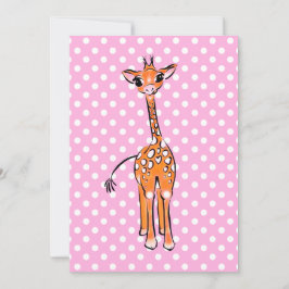 zeichnend niedliche Giraffe, Safaritier, Polka-Pun Einladung