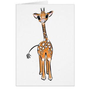 zeichnend niedliche Giraffe, Safaritiere
