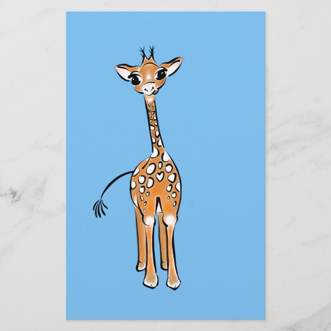 zeichnend niedliche Giraffe, Safaritiere (Vorderseite)
