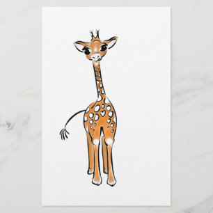 zeichnend niedliche Giraffe, Safaritiere Briefpapier