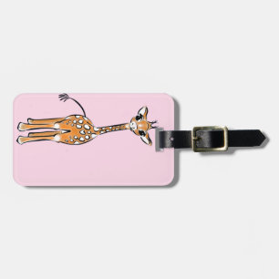 zeichnend niedliche Giraffe, Safaritiere Gepäckanhänger