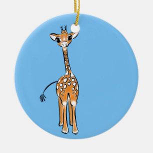 zeichnend niedliche Giraffe, Safaritiere Keramikornament