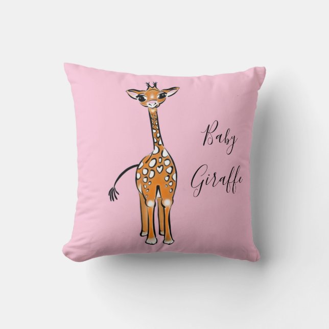 zeichnend niedliche Giraffe, Safaritiere Kissen (Vorderseite)