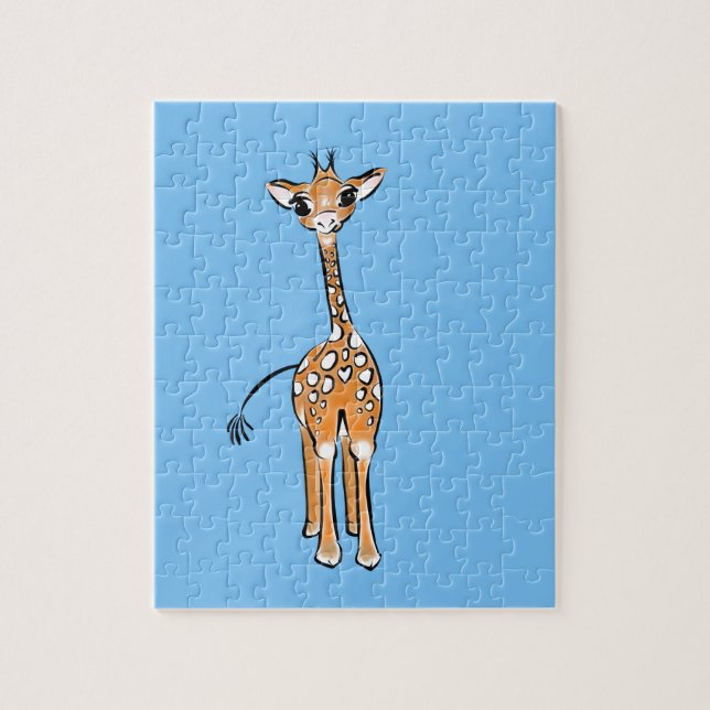 zeichnend niedliche Giraffe, Safaritiere Puzzle (Vertikal)