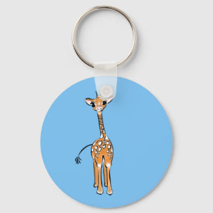 zeichnend niedliche Giraffe, Safaritiere Schlüsselanhänger