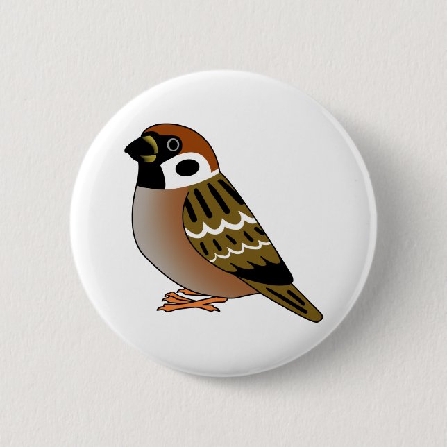zeichnend niedlicher eurasischer Cartoon Button (Vorderseite)