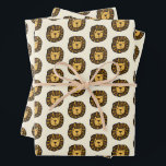 zeichnend niedlicher Löwe Geschenkpapier Set<br><div class="desc">Niedliches Löwe zeichnend Packpapier,  für jeden Anlass. Anpassbare Hintergrundfarbe.</div>