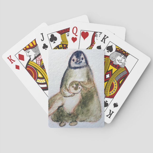 Zeichnend Pinguine Spielkarten (Rückseite)
