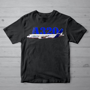 Zeichnend Profil des Flugzeugs A320 T-Shirt
