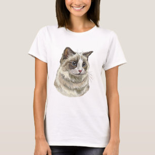 Zeichnend Ragdoll-Katze T-Shirt